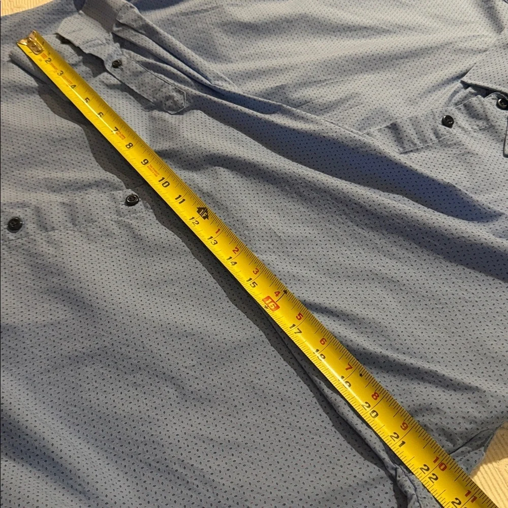Perruzo Men's Blue Geometric design Button-Up Shirt. Dress or Casual. Size 3XL.